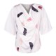 thumbnail image 4 of Camiseta de blusa estampada de manga media con cuello en V informal de verano para mujer Pompotops hkajfhjk471467, 4 of 5
