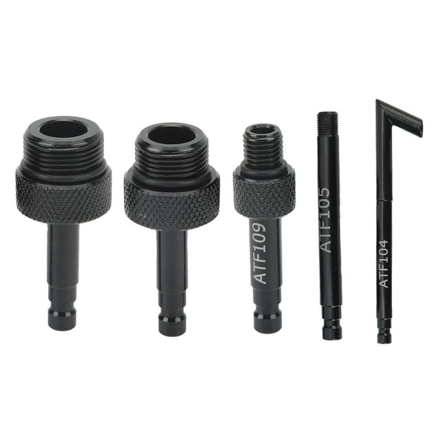 VAS6262 2, Trans Fluid Fill Adapter Aluminum Alloy Black High Strength 5Pcs For AISIN 09G 01J CVT Transmission