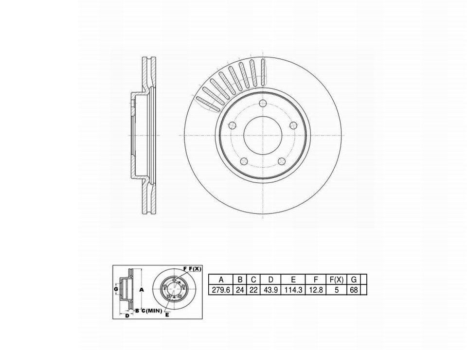 Winstop Brake Rotor, Front WS248736, Nissan Sentra 2020-2013