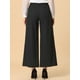 thumbnail image 4 of Pantalones de pierna ancha Allegra K Palazzo para mujer con bolsillos Negro XL, 4 of 5