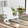 thumbnail image 3 of Gymax Kid Adirondack Rocking Chair Outdoor Solid Wood Slatted seat Backrest White, 3 of 9