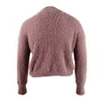 thumbnail image 2 of Sun + Moon Women's Fuzzy Mockneck Sweater (S, Rose Taupe), 2 of 2