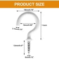 thumbnail image 7 of Minzimin 100Pcs Vinyl Coated Metal Cup Hook , Screw-in Ceiling Hooks for Hanging, 7 of 7