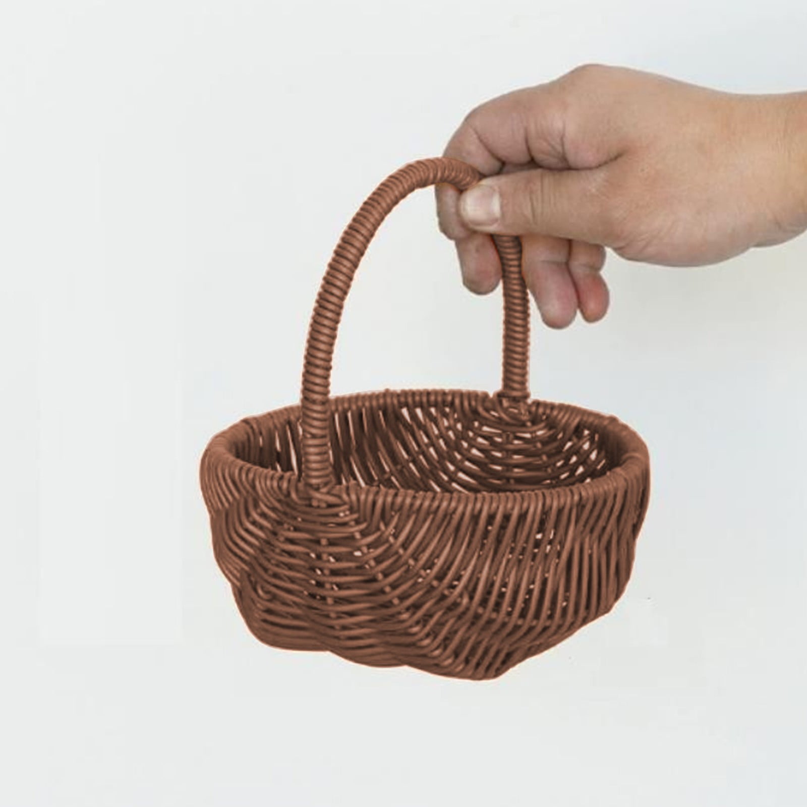 Stijggn Easter Baskets for K-ids Easter Home Decor Easter Bunny Baskets for Kids Empty Egg Hunt Bags, Rabbit Buckets with Handle Party Supplies Woven Fabric Easters Storage