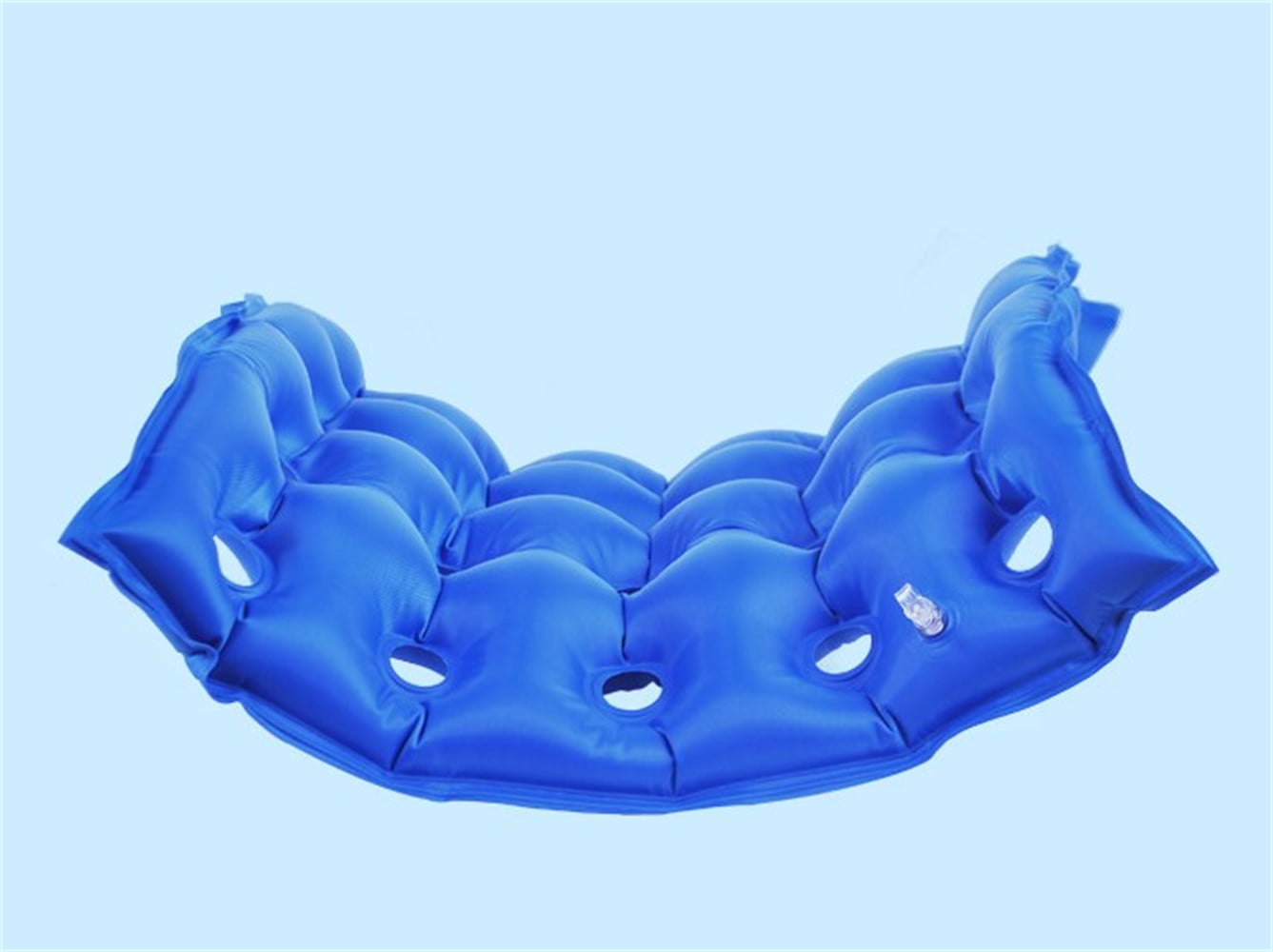 17.7 in Inflatable Seat Cushion by Happon - Blue Travel Seat Pad for  Airplane, Car, Office, Wheelchair - Adjustable Pressure Pillow for Sitting  Pain