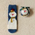 thumbnail image 2 of Christmas Fuzzy Socks with Clear Ball Fluffy Christmas Cozy Slipper Cabin Soft Winter Warm Fleece Socks for Women Teen Girls, 2 of 2
