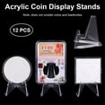 thumbnail image 3 of Coin Display Rack 12pcs Acrylic Coin Easel Stands Challenge Coin Display Holder 12pcs Card Racks For  Trading Cards Cds Medals original, 3 of 14