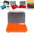 thumbnail image 4 of Estuche organizador portátil para aparejos de pesca con divisores extraíbles para señuelos, cebos, anzuelos y aparejos de agua salada y dulce. naranja, 4 of 9