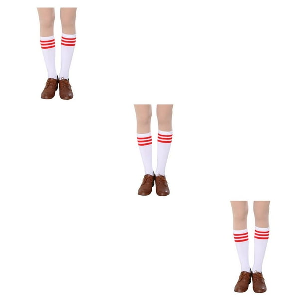 Minnieouse Medias hasta el muslo a rayas, medias antideslizantes para Cosplay, juegos deportivos, calentadores para piernas, Día de San Valentín, rayas Type1 Minnieouse CBP354583