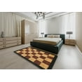 thumbnail image 4 of Ahgly Company Indoor Rectangle Abstract Bakers Brown Checkered Area Rugs, 8' x 12', 4 of 6