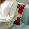 thumbnail image 6 of Ludlz Christmas Pillow Covers, 18 x 18 Inch Christmas Pillow Cases Decorations, Linen Cushion Decorative Throw Pillow Covers, Square Pillowcase for Home Office Living Room Xmas Decor, 6 of 8