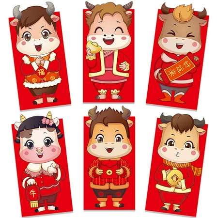 

Mnjin 2021 Year Of The New Year Cartoon Personality Three-Dimensional Creative Red D