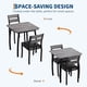thumbnail image 3 of 3 - piece dining mesa set para 2: estilo rural kitchen mesa y forrado sillas, metal frame, square design, ideal para para small spaces like apartment o studio, 3 of 7