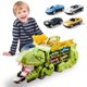 thumbnail image 1 of Camión de dinosaurio transformable de juguete con pista de carreras, Ultimate City Dinosaur Hauler incluye 4 autos, presenta doble transformación, deglución interactiva y almacenamiento conveniente, 1 of 7