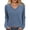 Blue, variant on Sweaters for Women Ribbed Wave V Neck Slim Fitted Comfy Knit Casual Work Long Sleeve Shirts