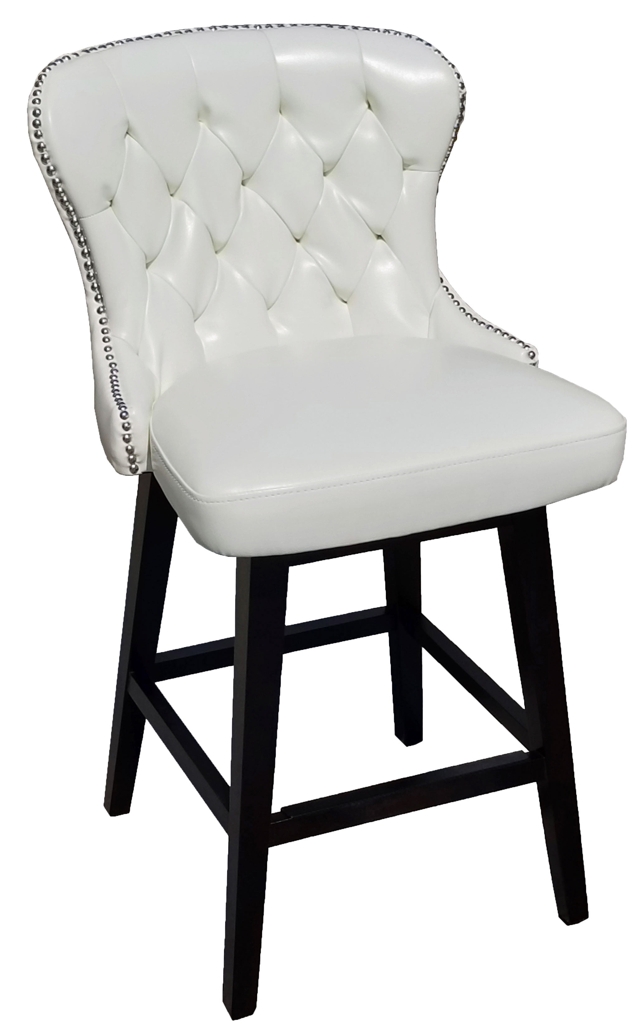 Artefac Leather Tufted Swivel Counter Stool Ivory Walmart Canada