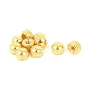 M5 Female Thread Cap Acorn Shaped Nut Lamps Lighting Fittings Gold Tone 10pcs