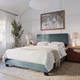 thumbnail image 4 of CorLiving Celeste Modern Upholstered Adult Queen Bed Frame with Headboard, Box Spring Required, 4 of 6