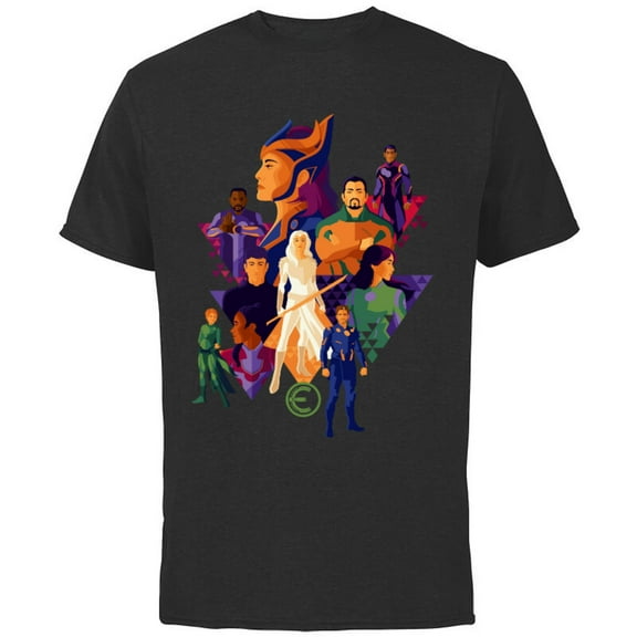 Marvel Eternals Team of Immortal Beings Bold Color - Short Sleeve Cotton T-Shirt for Adults - Customized-Black