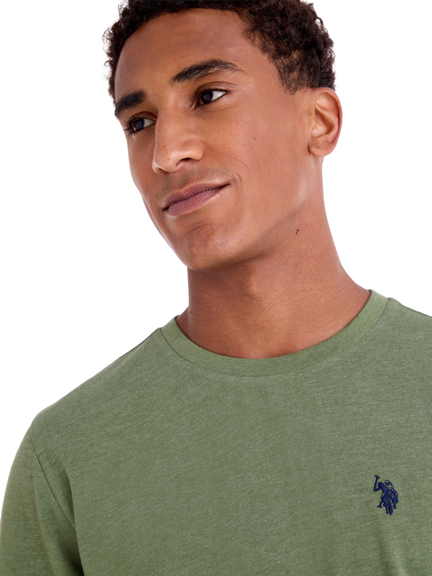 U.S. Polo Assn. Men's Cotton Crewneck Tee with Long Sleeves, Sizes XS-3XL