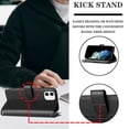 thumbnail image 4 of Funda con tapa estilo vintage para iPhone 12 Mini, ranura para múltiples tarjetas, protección total, estilo retro, material PU+TPU, 4 of 5