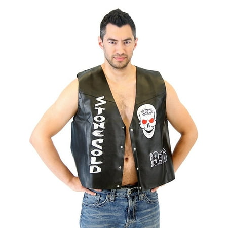 WWE Stone Cold Steve Austin 3:16 Smoking Skull Costume Leather Vest