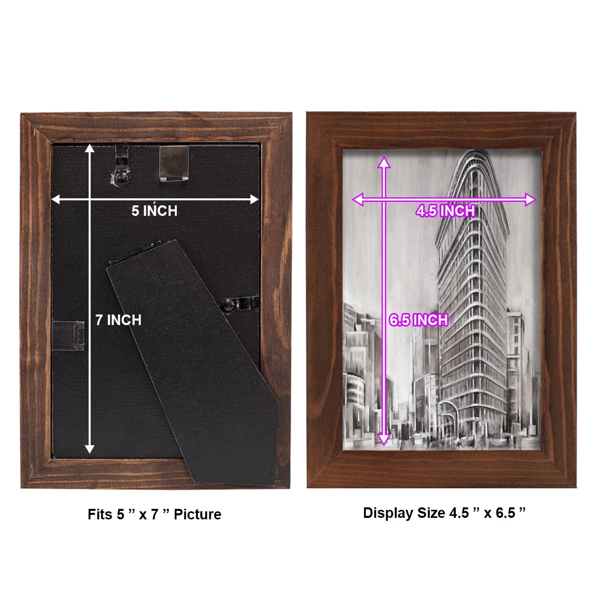 Art Deco Cityscape II -Framed Print w/glass-Chestnut