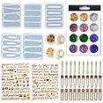 thumbnail image 1 of Coofit Hair Clip Mold Set DIY Barrette Mold with Clip Sticker Foil Flake & Flower Chip, 1 of 10
