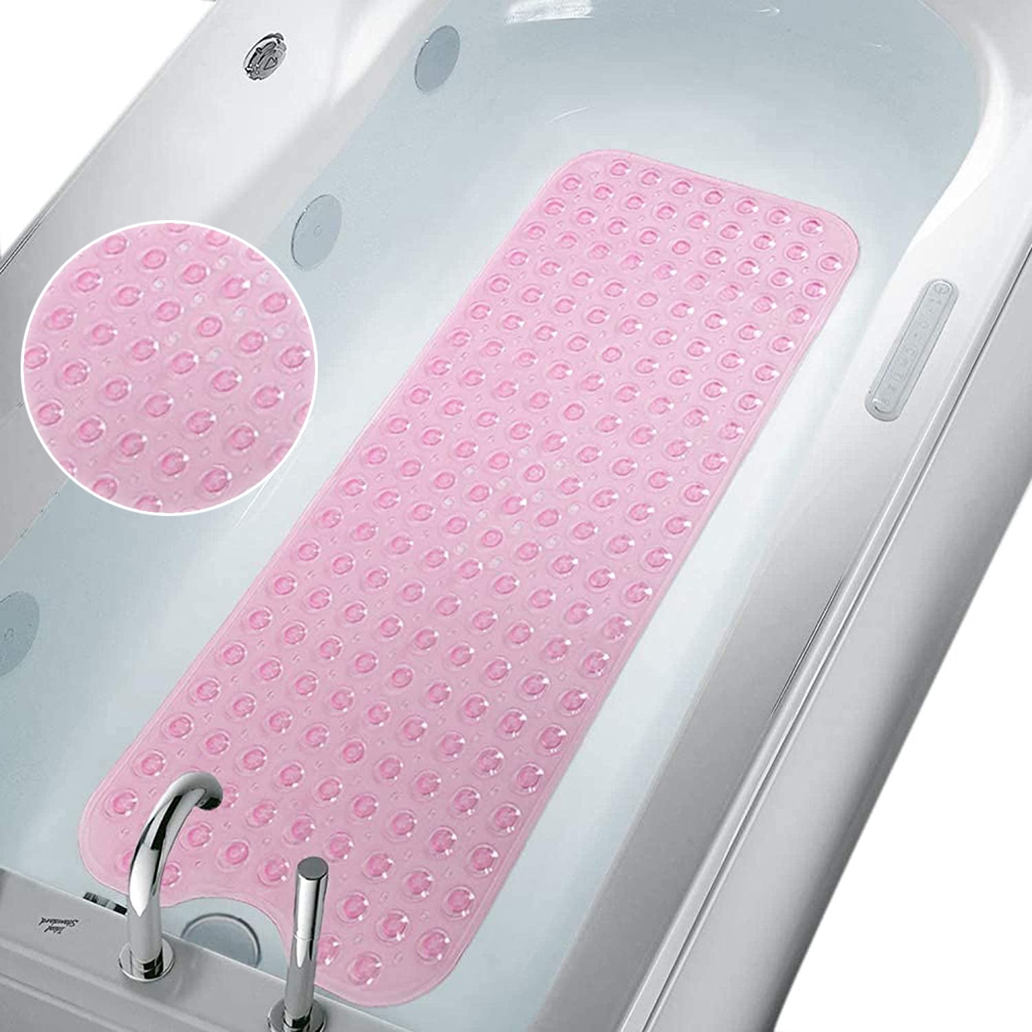 PASUTEWEL Bath and Shower Mat, Extra Long NonSlip Tub Mat (39" x 16