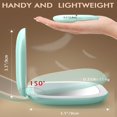 thumbnail image 5 of SUSIELADY Touch Screen LED Makeup Compact Mirror Double Sided Travel Makeup Mirror 1X/5X Magnification Lighted Cosmetic Foldable Mirror, 5 of 5