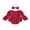 Red, variant on RUINIXCW Infant Girl Outfit Puff Long Sleeve Square Neck Bubble Romper and Headband