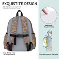 thumbnail image 5 of Pioneer Flower Floral Print Pattern Cute School Backpack with Padded Back and Adjustable Shoulder Straps 13.4"x11"x4.7", 5 of 5