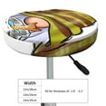 thumbnail image 4 of Hirioo Fishing Gnome Fisherman for Round Bar Stool Seat Covers Washable Stool Cushion Slipcover Elastic Bar Chair Covers for 12-14 Inch Chair-14 inch, 4 of 7