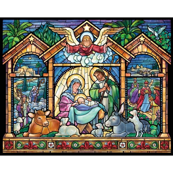 Vermont Christmas Company Stained Glass - 1000 Piece Jigsaw Puzzle