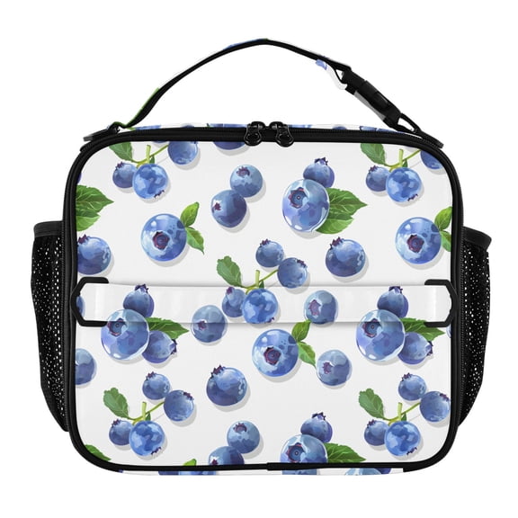 ALAZA Blueberry Fruits Lunch Box Insulated Lunch Bag Cooler Tote with Shoulder Strap