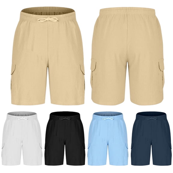 CHGBMOK Gym Shorts Men Summer Pocket Beach Breathable Sports Shorts Cargo Pants S-3XL