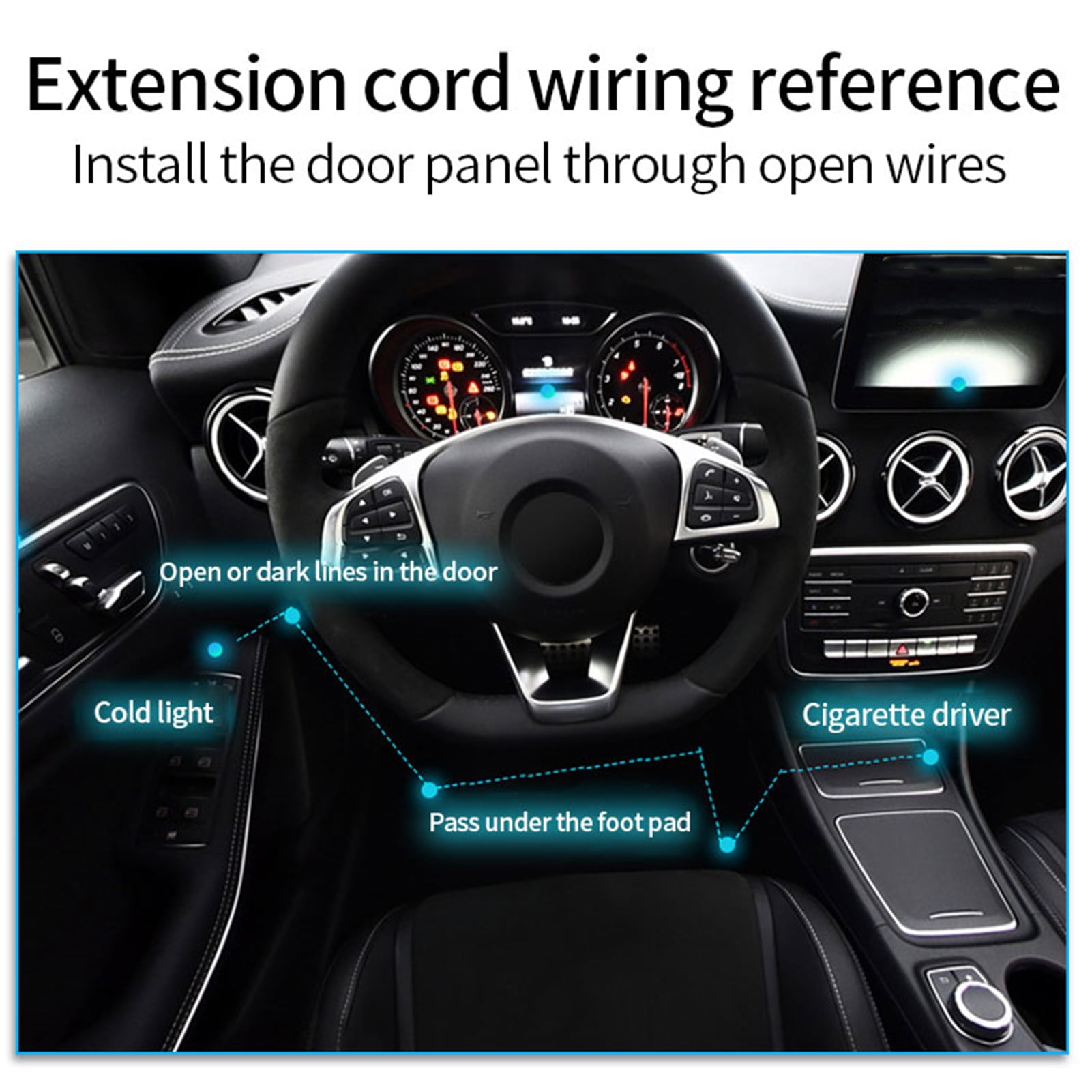 Hibibud GWONG Car Ambient Light Decorative Eye-catching DIY Car Interior LED Wiring Neon Light Strip for Bike