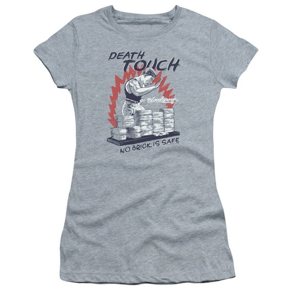 Bloodsport Action Film Death Touch No Brick Safe Juniors Sheer T-Shirt Tee