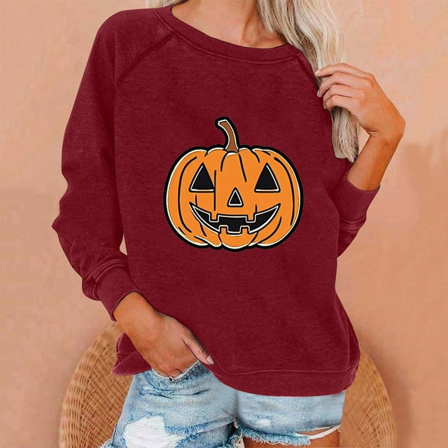 Ailaofu Women Crewneck Sweatshirts Pullover Tops Long Sleeve Shirts Loose Fit Tops Casual Fall Outfits Y2K Clothes