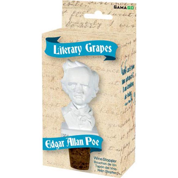 GAMAGO Bouteille Literary Grapes Edgar Allan Poe, Moyen, Bouchon à Vin