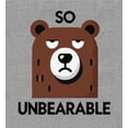 thumbnail image 4 of So Unbearable Youth Heather Gray Crew Neck Short Sleeve Tee-Medium, 4 of 4