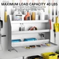 thumbnail image 4 of Historyli 3 Tier Metal Cabinet with Adjustable Shelf,Heavy Duty Garage Cabinet,Wall Mounted Tool Storage Cabinet with Press-to-Close Door for Garage,Office,Sliver, 4 of 7
