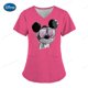 thumbnail image 1 of Minnie Mouse Tops Pocket Woman Clothes Summer T-shirt Mickey Hospital T-shirts Disney Nurse Uniform Top Women 2023 V Neck TeesXL Gao Jinjia LED, 1 of 2