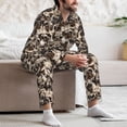 thumbnail image 7 of Honeii Cute French Bulldog Pattern Mens Pajamas Set,2pcs Men's Lounge Long Sleeve Sleep Shirt and Pajama Bottoms Sleepwear Set,Mens Pjs Sets-Small, 7 of 7