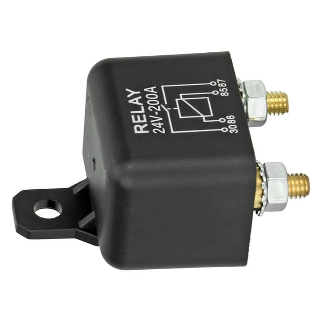 NO Starter Relay, 24V 200A Compact Size Conductivity 4 Pin Start Relay For Automobile Vehicle