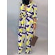 thumbnail image 3 of Mono de manga larga con estampado de letras para mujer, peto de una pieza con botones para primavera y otoño, mono elegante para oficina, 3 of 5