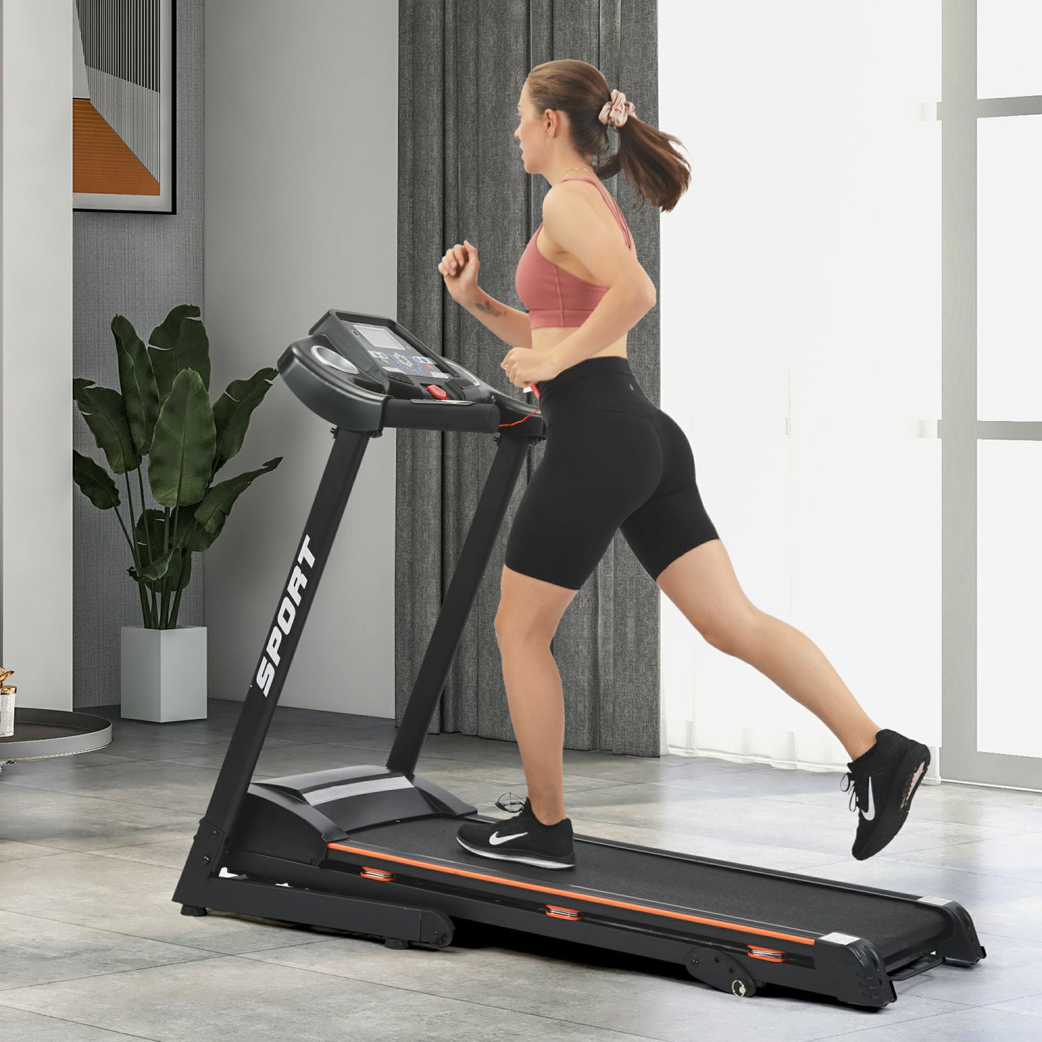 Electric Folding Treadmill Incline Running Machine Cardio Home Gym Fitness UK 