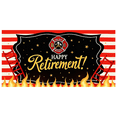 thumbnail image 2 of Decorative Design Happy Retirement Banner Firefighter Theme Red White Background for Event, 2 of 8