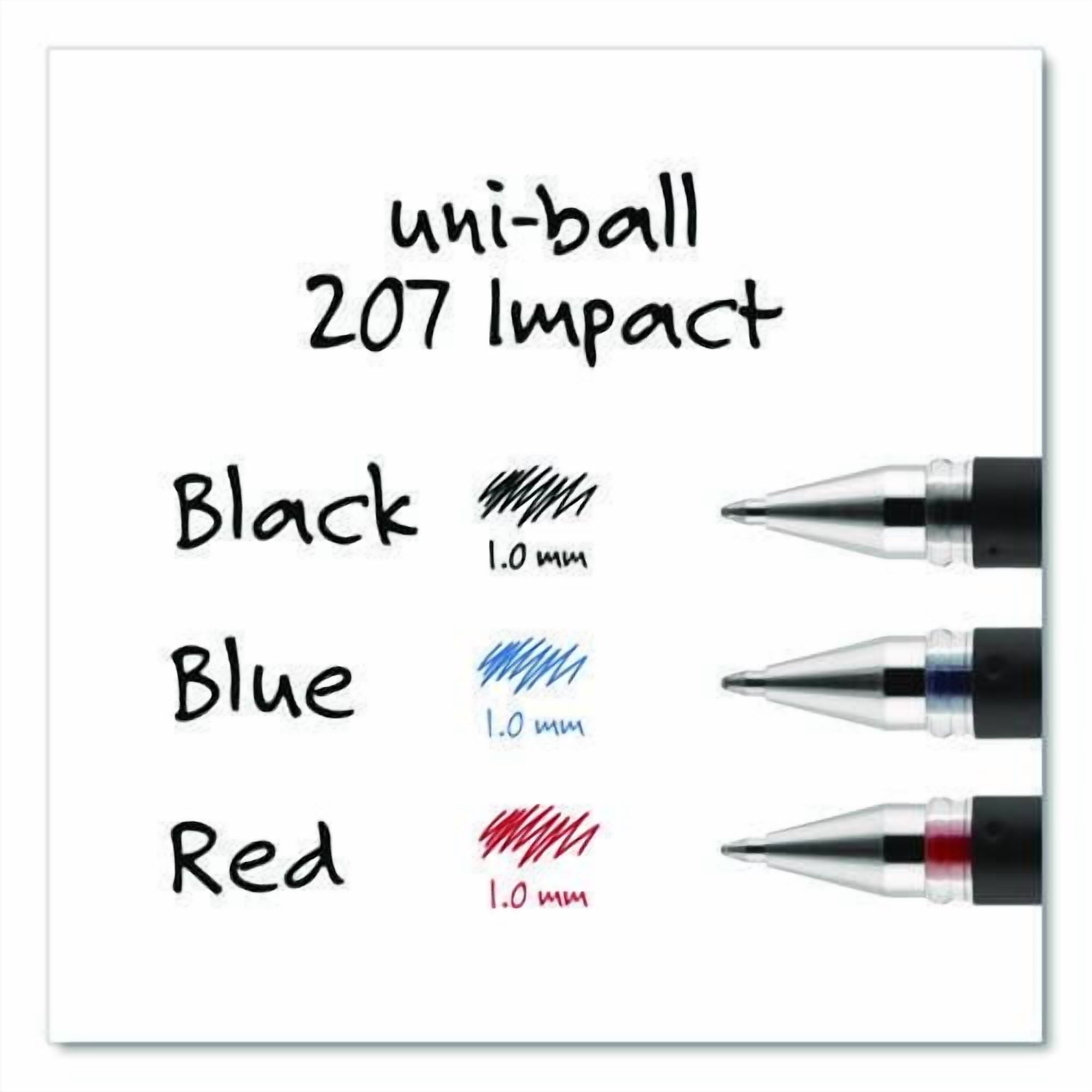 207 Impact Gel Pen, Stick, Bold 1 mm, Blue Ink, Silver/Black/Blue Barrel | Bundle of 2