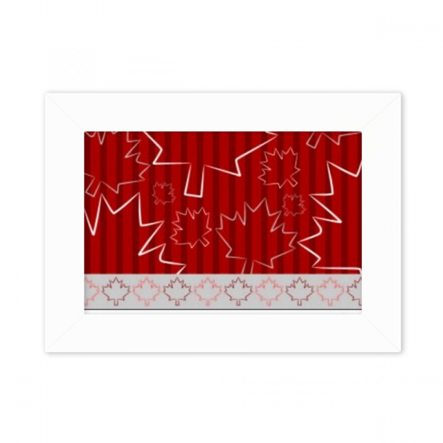 Maple 4th Of July Happy Canada Day Photo Mount Frame Picture Art Painting Desktop 5x7 inch